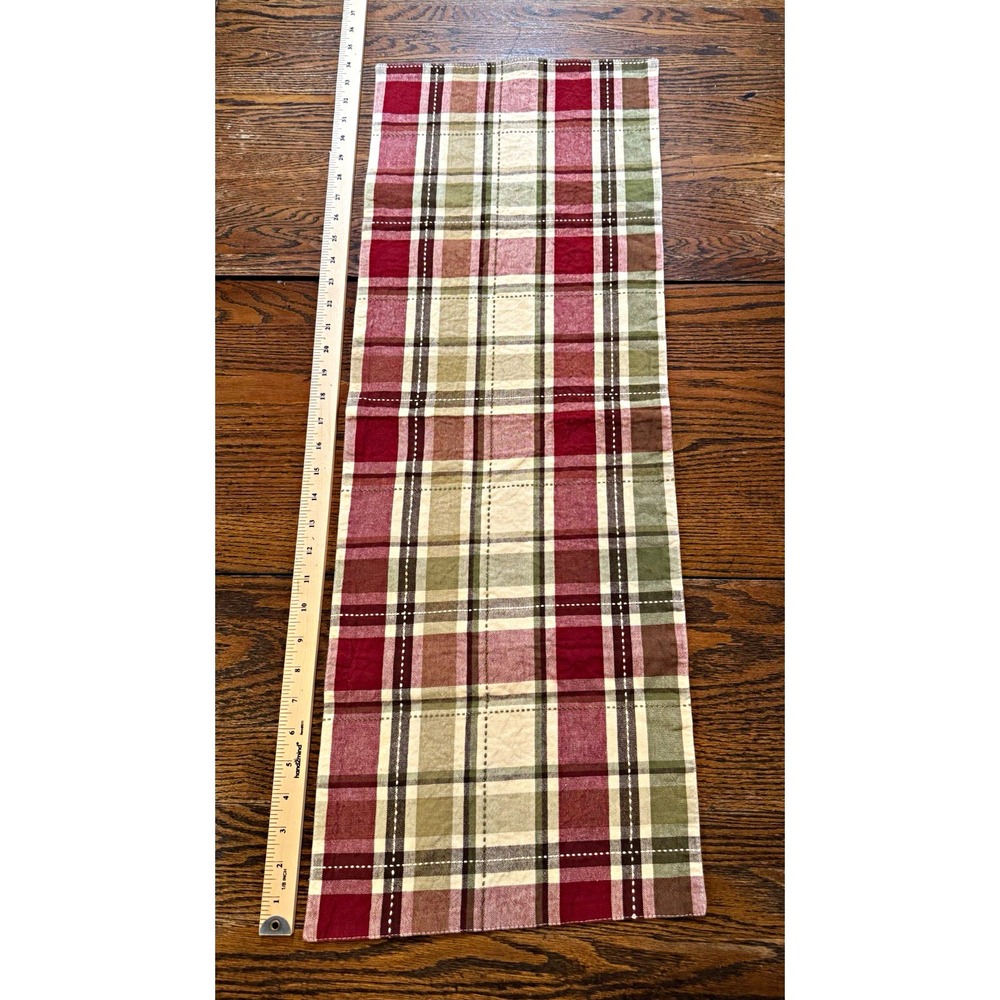 Plaid Table Runner Multicolor Fabric Country Fall Rectangular